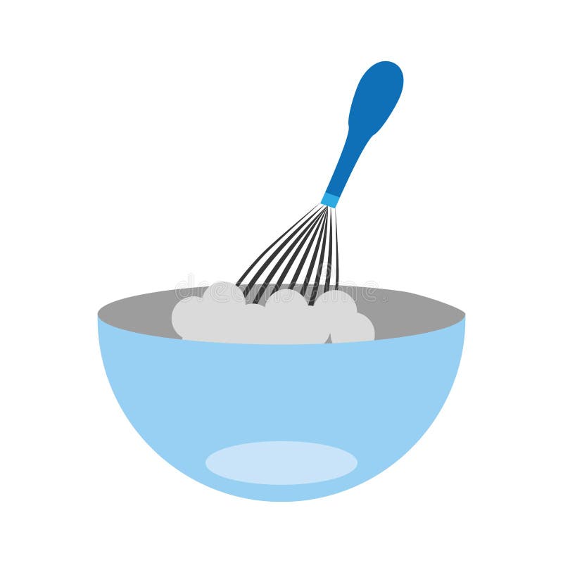 Handle mixer with dish royalty free illustration
