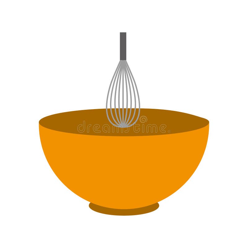Handle mixer with dish vector illustration