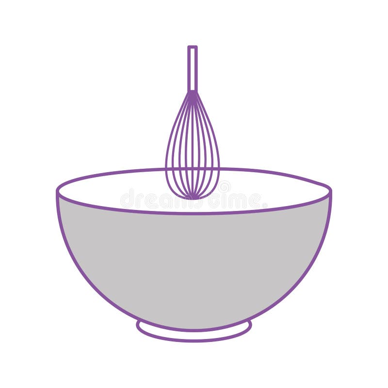 Handle mixer with dish vector illustration