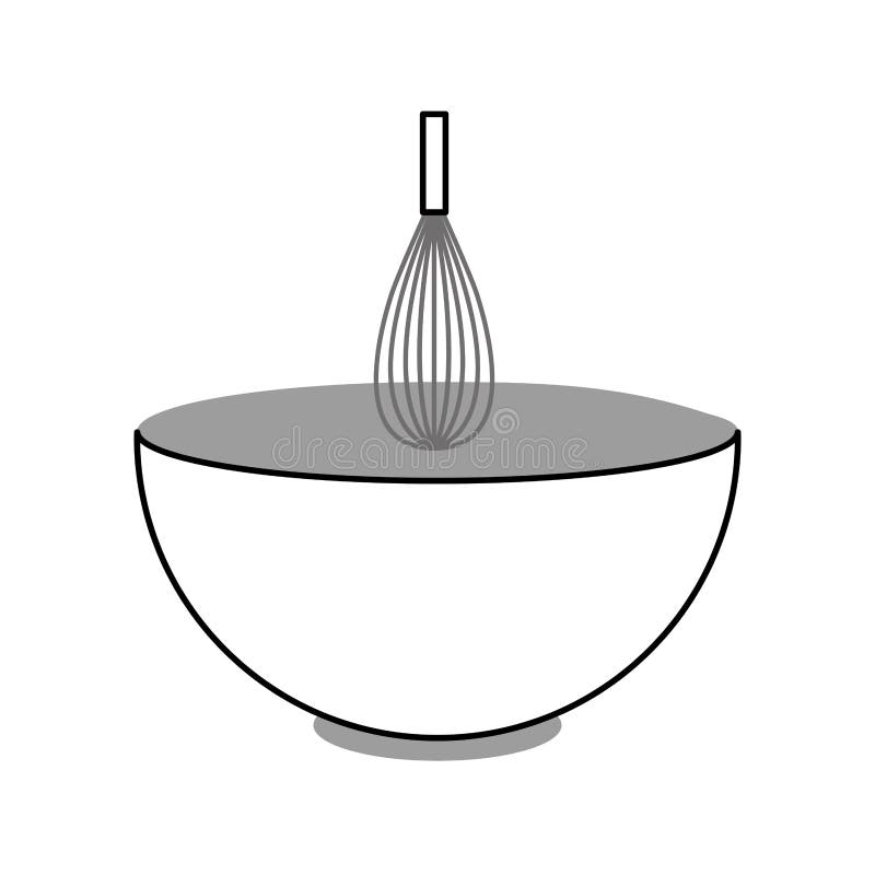 Handle mixer with dish stock illustration