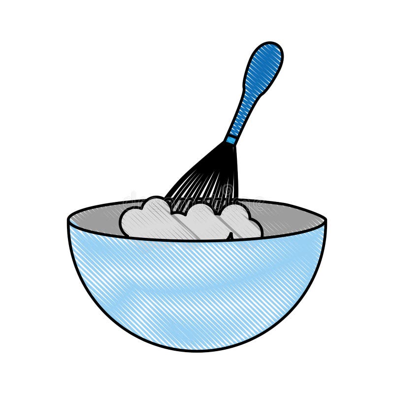 Handle mixer with dish stock illustration