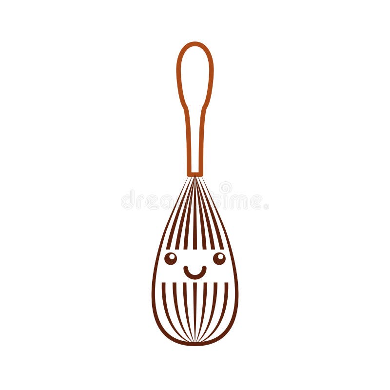 Handle mixer kawaii character vector illustration