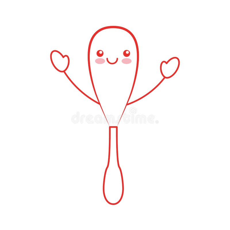 Handle mixer kawaii character royalty free illustration