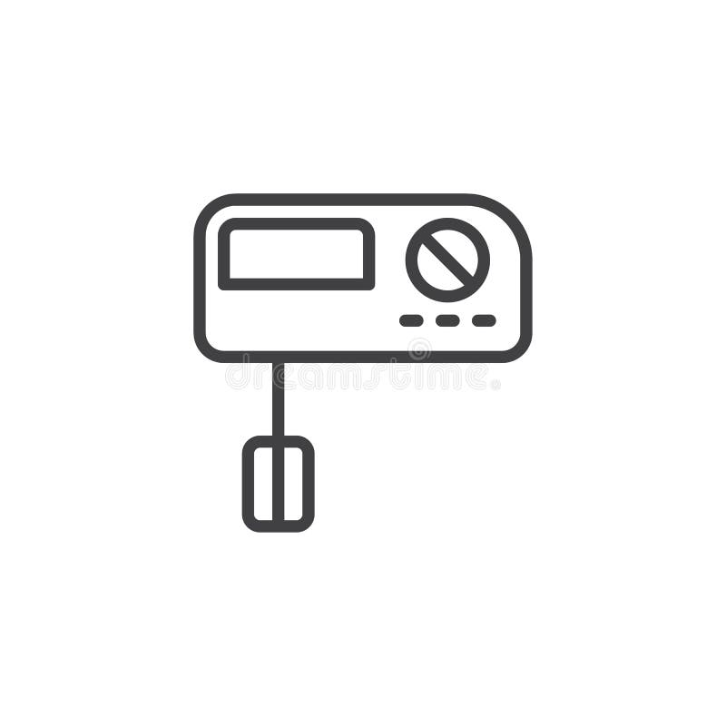 Handle mixer line icon royalty free illustration