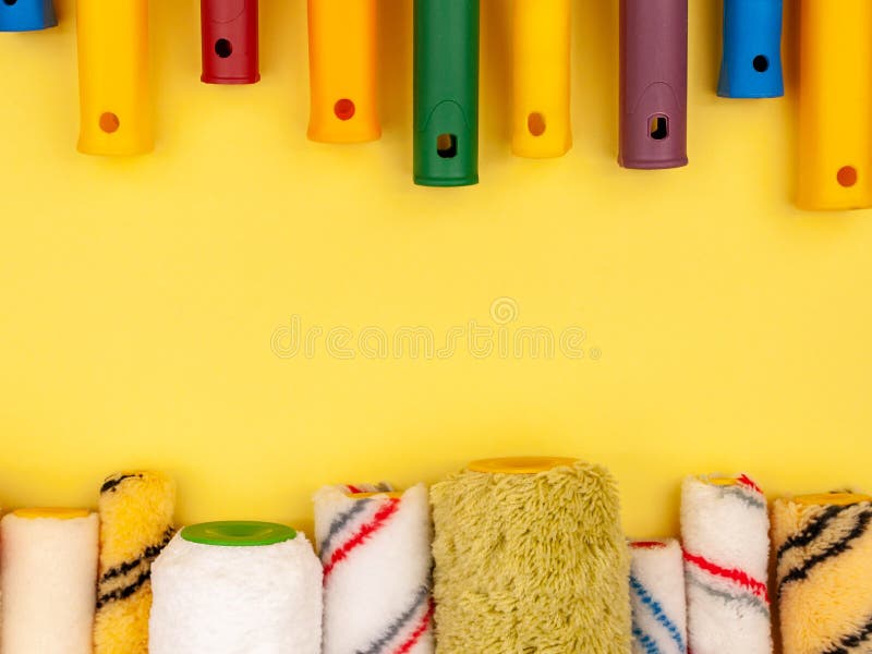 Handle and Rollers for Painting Works Stock Image Image of decorator