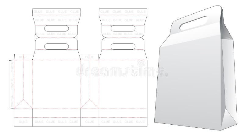 Cake Box with Handle Internal Measurement 24x 24+ 14cm and Die-cut ...