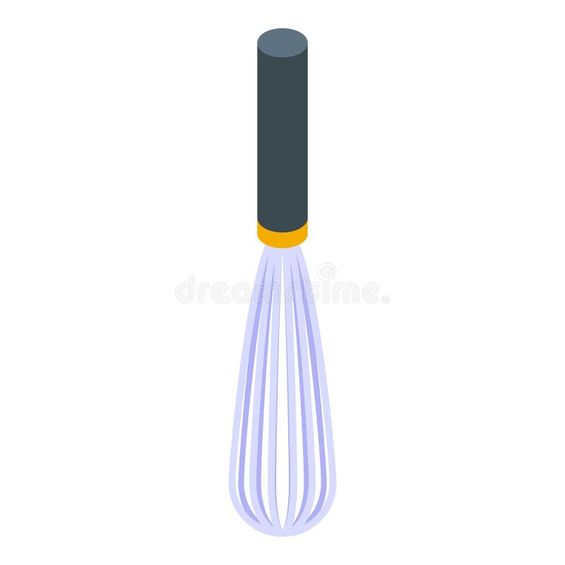 Handle steel mixer icon isometric vector. Frosty style drink royalty free illustration