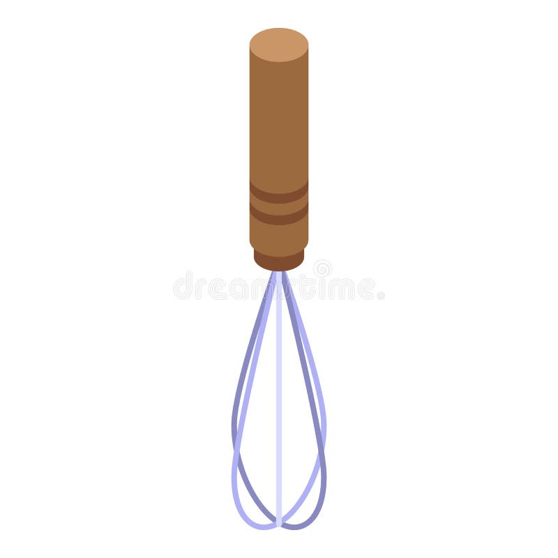 Handle wood mixer icon, isometric style stock illustration