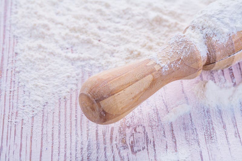 Handle of Wooden Rolling Pin Flour Food and Drink Stock Image Image