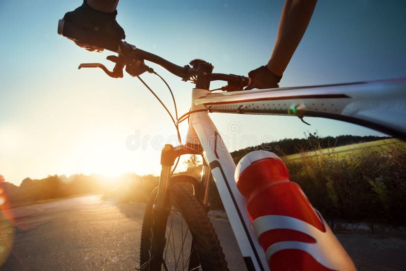 Handlebar of a bicycle royalty free stock image Handlebar of a bicycle royalty free stock image