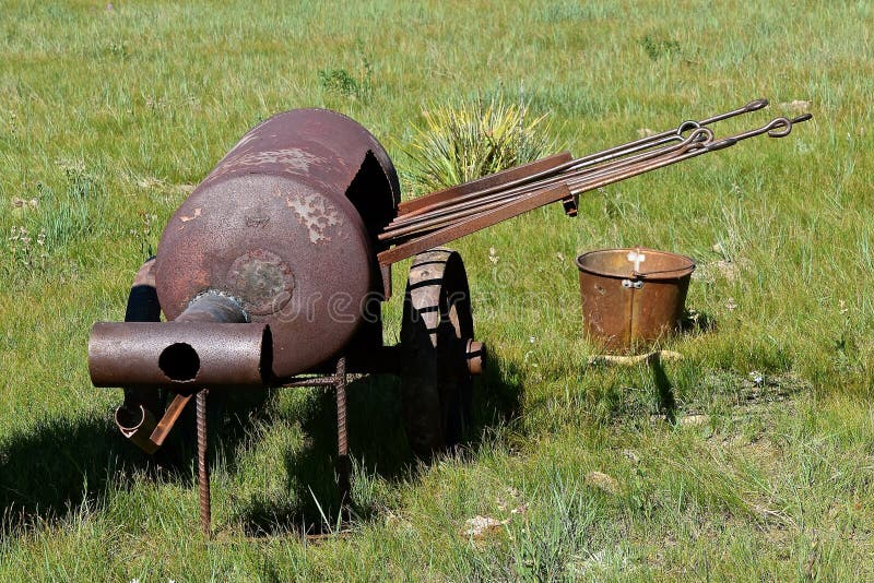 Handles of Branding Irons Heating Up Stock Image Image of country