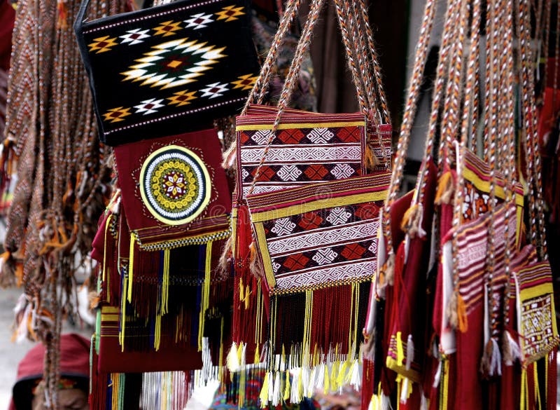 Handmade decorative bags stock image. Image of object 1302361