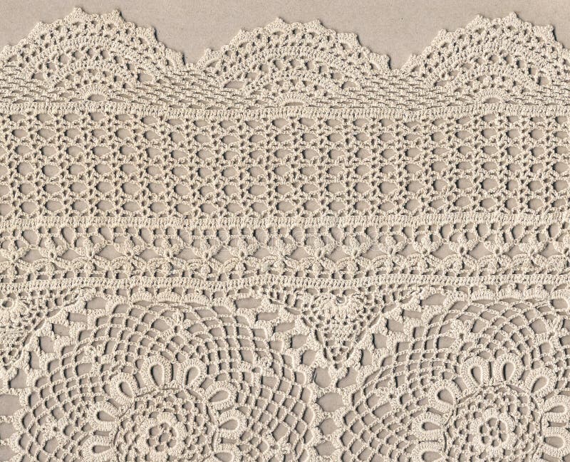 Handmade beige napkin.