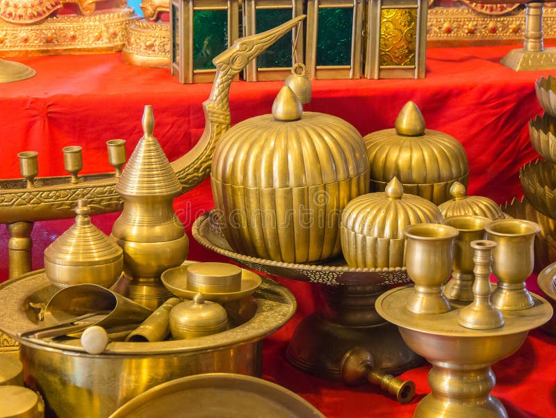 Handmade brass shops. stock photo. Image of culture, vintage 97972468