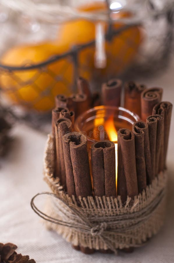 Handmade Candle Holder in a Jar with Paper Decoupage, Heart Shaped Hole