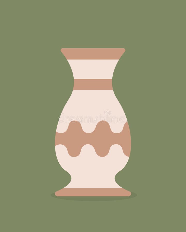 Handmade Ceramic Clay Vase for Flowers or Liquid with Decorative