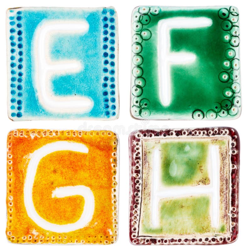 Handmade ceramic letters stock image. Image of english 37970929