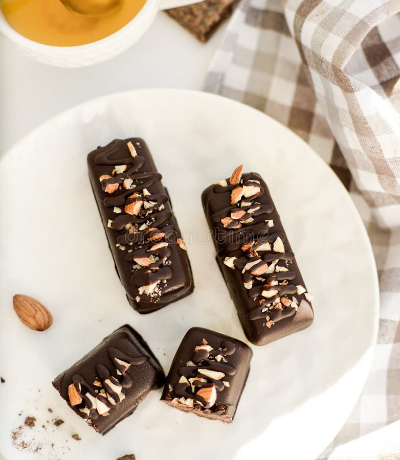 Handmade Chocolate Candies with Nuts Stock Image Image of berry, homemade 163643341