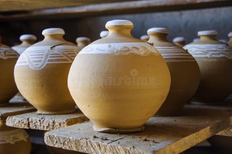 Handmade clay pots stock image. Image of design, handicraft 43457817