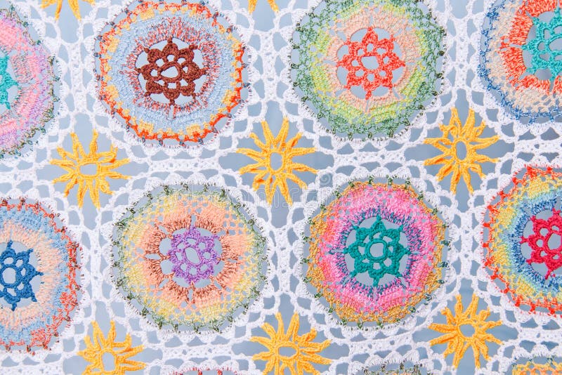 Handmade crochet fabric pattern royalty free stock image Handmade crochet fabric pattern royalty free stock image