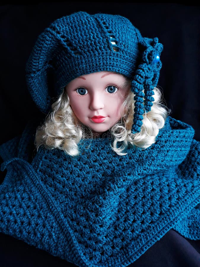 Handmade Crochet Scarf and Hat Set. Stock Photo - Image of crocheting ...