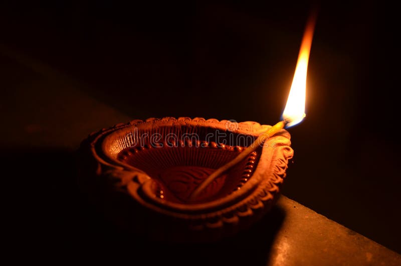 Handmade Diwali diya stock image Image of traditional 