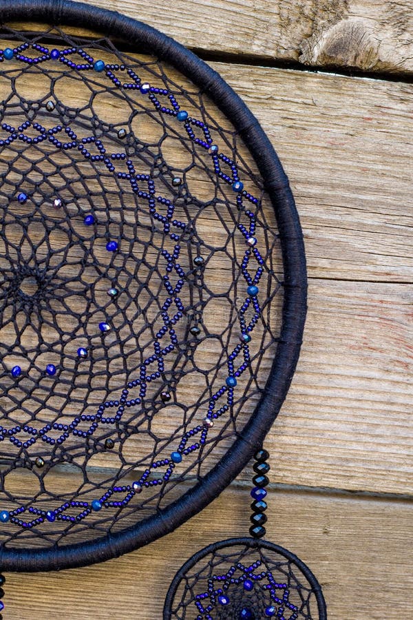 Handmade Dream Catcher with Feathers Threads and Beads Rope Hanging
