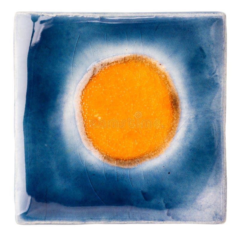 Handmade Glazed Ceramic Tile Stock Image Image of design, disc 77664327