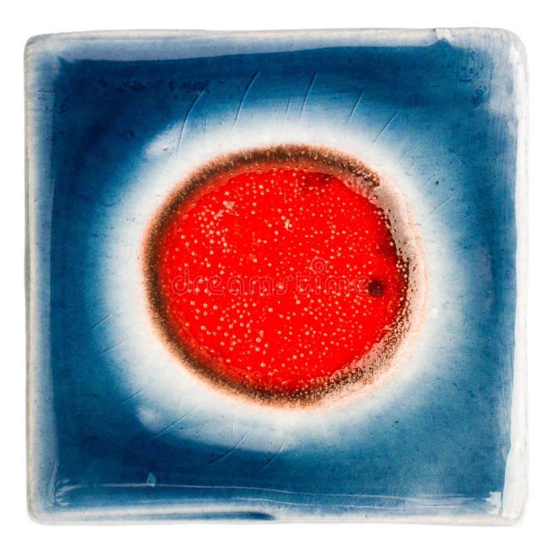 Handmade Glazed Ceramic Tile Stock Image Image of plate, decoration