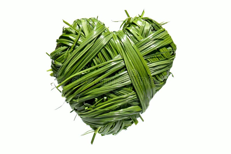 Handmade heart from grass