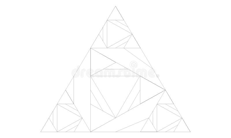 Geometric Drawing Triangle Design Vector Illustration Stock