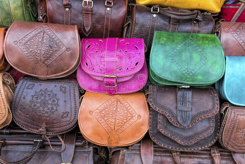 Handmade Leather Bags, Morocco Stock Images Image 37737684