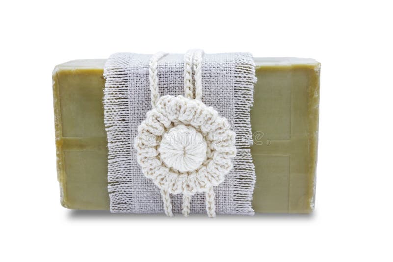 Handmade, naturalny organicznie oliwa z oliwek mydło odizolowywający na bielu, Zdrojów kąpielowi akcesoria, kobiecy opieka produk obraz stock Handmade, naturalny organicznie oliwa z oliwek mydło odizolowywający na bielu, Zdrojów kąpielowi akcesoria, kobiecy opieka produk obraz stock