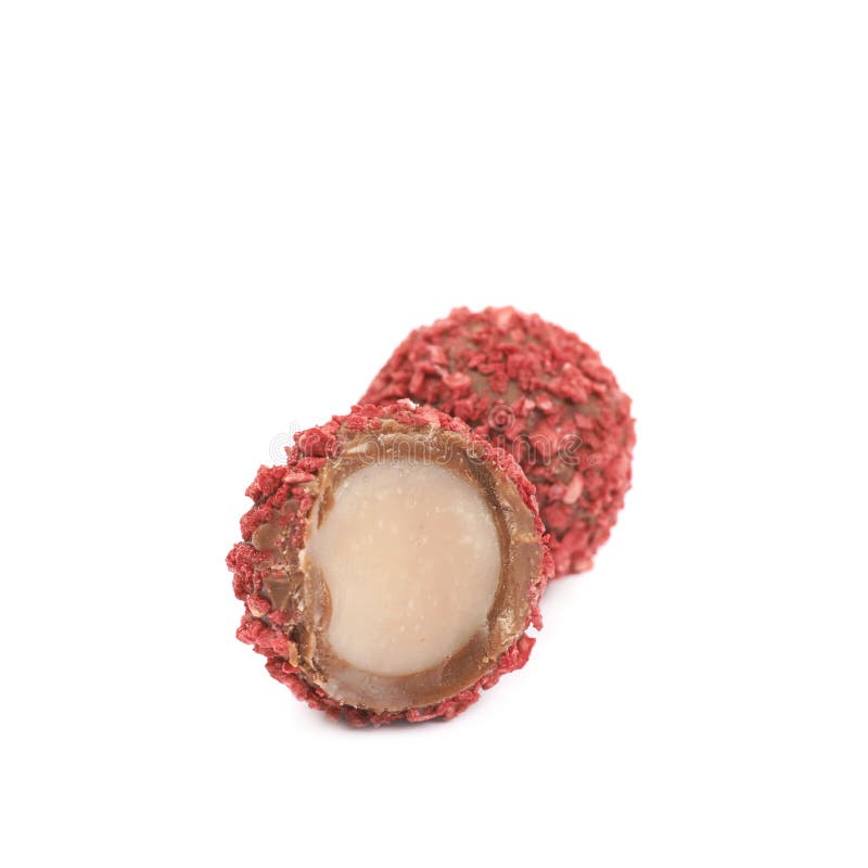 Handmade Red Candy Ball Isolated Stock Image Image of gourmet, dessert 74119389