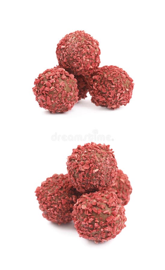 Handmade Red Candy Ball Isolated Stock Image Image of chocolate, marzipan 74119395