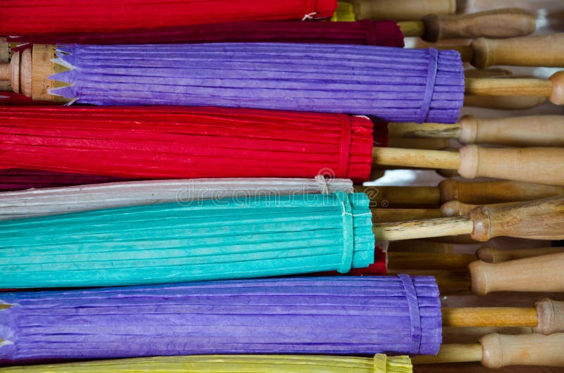 Handmade Umbrella in Thailand Stock Image Image of chiang, cover