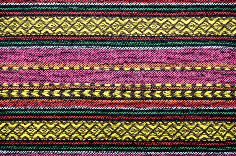 Handmade woven cotton fabrics. royalty free stock photos