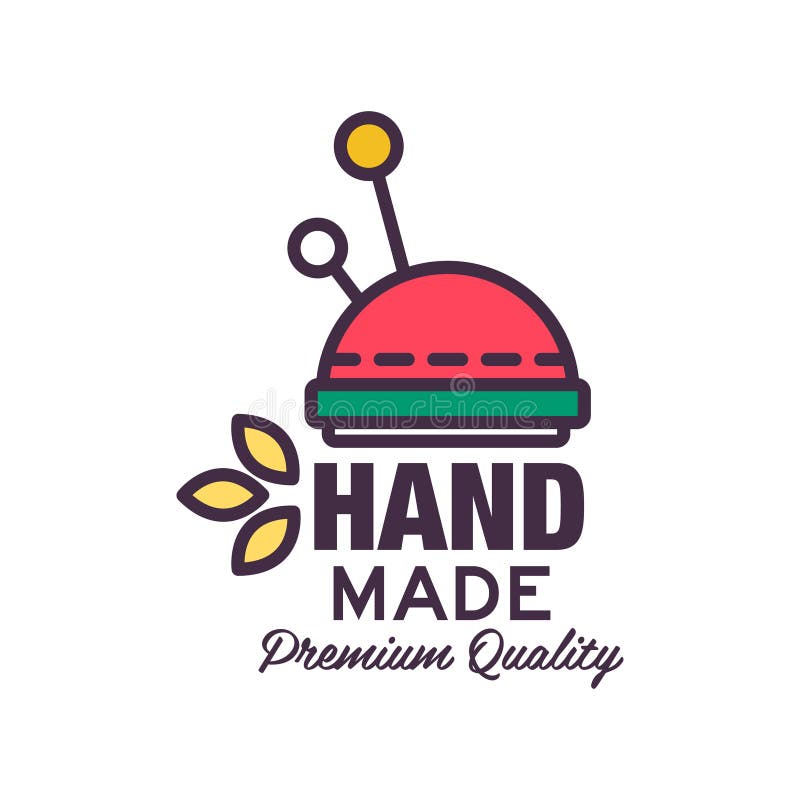 Handmade наградной качественный красочный шаблон логотипа, ретро значок ремесла needlework, иллюстрация вектора элемента ремеслен иллюстрация вектора Handmade наградной качественный красочный шаблон логотипа, ретро значок ремесла needlework, иллюстрация вектора элемента ремеслен иллюстрация вектора