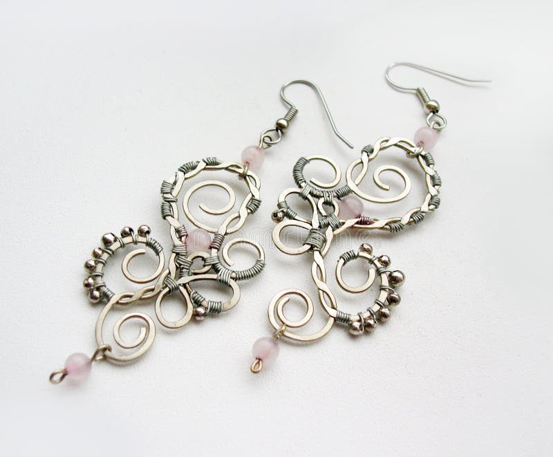Handmade серьги стоковая фотография Handmade серьги стоковая фотография