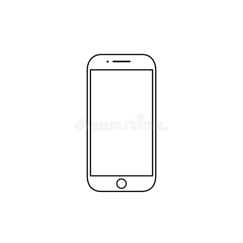 Handphone Line Icon Vector Illustration Modern Flat Style Stock Vector Illustration Of Phone Email