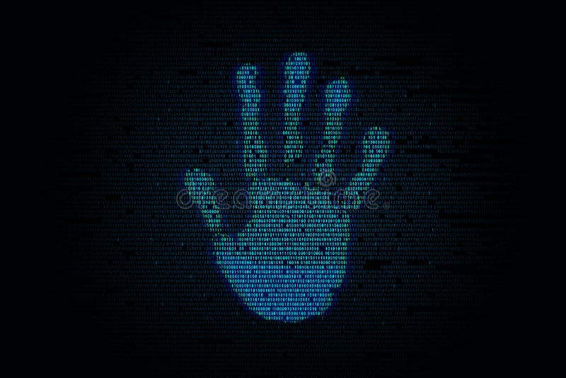Handprint with binary code background royalty free stock photography Handprint with binary code background royalty free stock photography