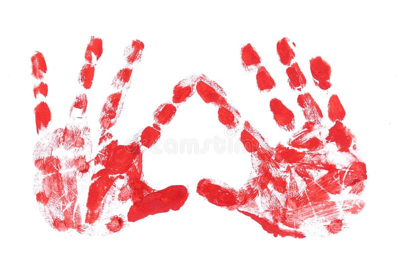 HandPrint of the child in the form of Love. HandPrint of the child in the form of Love