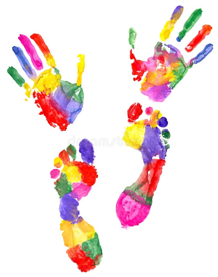 Handprint y huella libre illustration Handprint y huella libre illustration