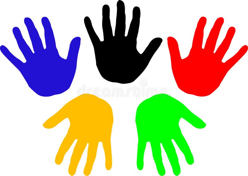 Empreinte De Pas Et Vecteur Noirs D'impression De Main Illustration de Vecteur Illustration du