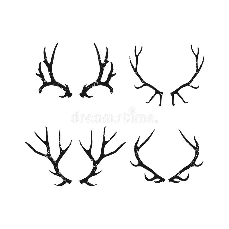 Handrawn Antler Vector, Hunting Logo Design Inspiration Stock Vector -  Illustration of draw, christmas: 130872223