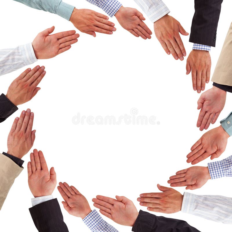Multiracial Hands Making a Circle Stock Photo Image of concept