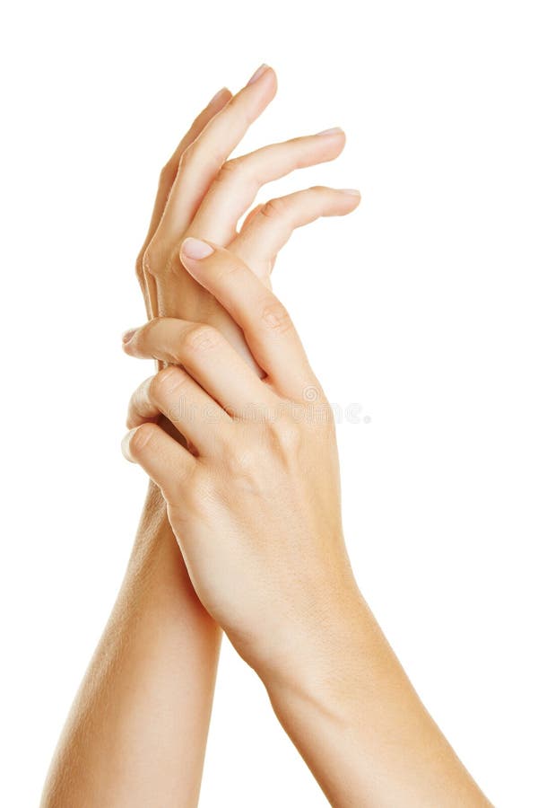 Hands Applying Lotion To Skin Stock Image Image of manicure, wellness