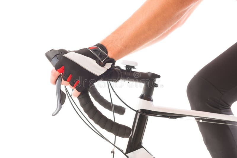 Hands on bicycle s handlebars