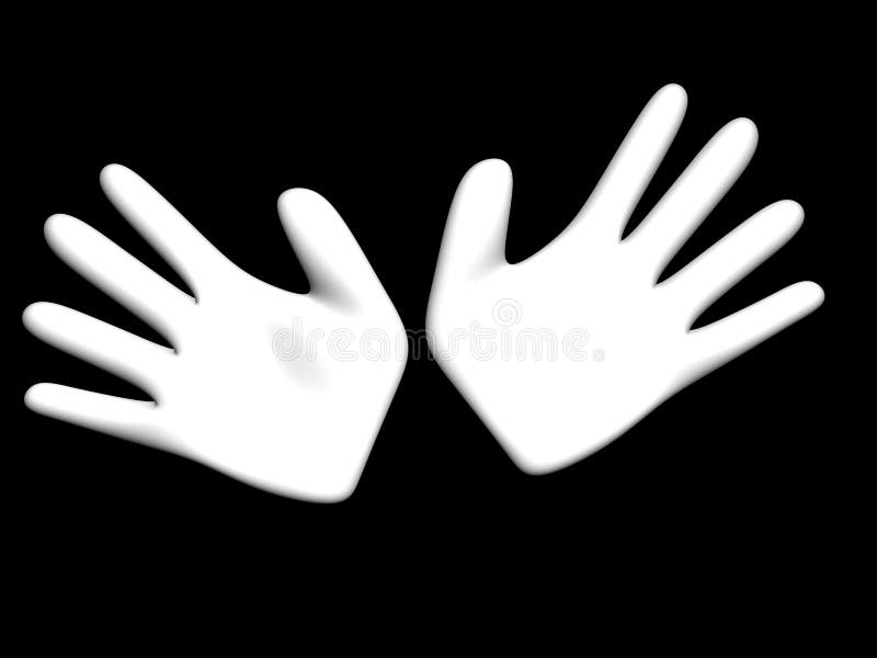 Hands on a Black Background Stock Illustration - Illustration of male