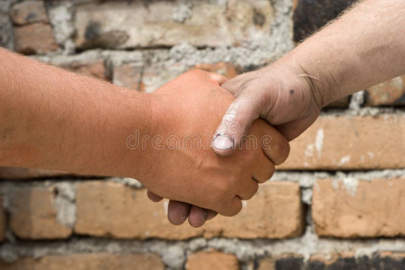 Hands Of Bricklayers Stock Photos Image 5716373